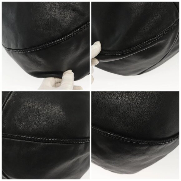 GUCCI Marrakech Tote Bag Leather Black Gold 257029 Auth 137913 - Picture 14 of 16